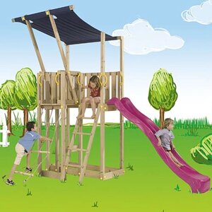 Набор для строительства детской площадки MEZZANINE (крепежные изделия, скат, подробный проект выпилки)