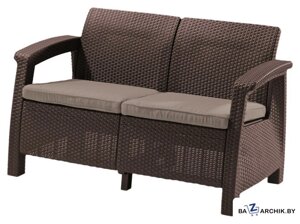 Садовый диван Keter Corfu Love Seat (коричневый)