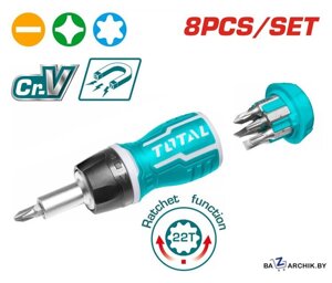 Набор отвертка с битами Total TACSDS1726 (8 предметов)