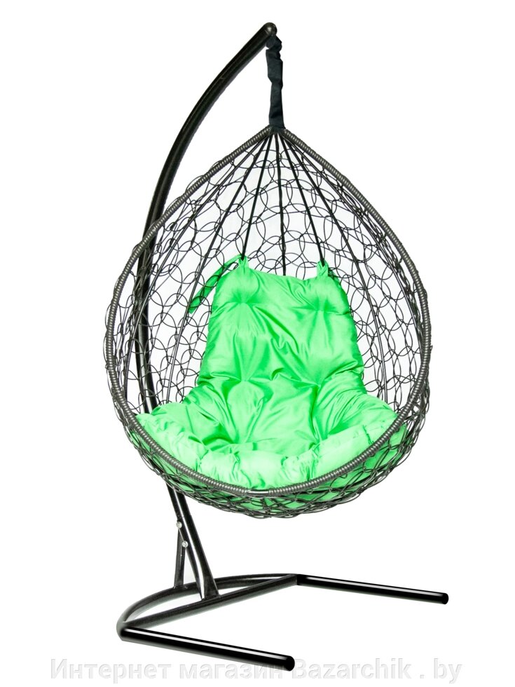 Подвесное кресло-кокон Liverpool черный кокон + зеленая подушка от компании Интернет магазин Bazarchik . by - фото 1