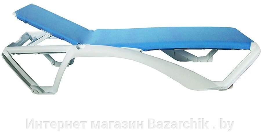 Шезлонг ACQUA SUN LOUNGER WHITE/BLUE 2x от компании Интернет магазин Bazarchik . by - фото 1