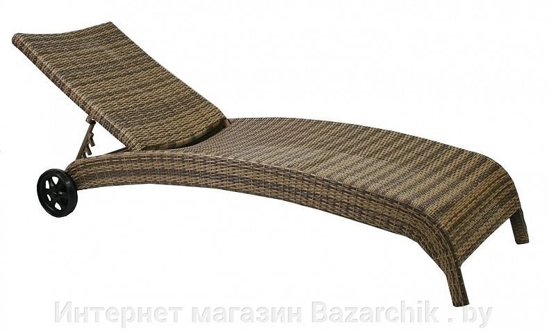 Шезлонг (лежак) WICKER, 73x196x99cm, цвет: капуччино, код 11758 от компании Интернет магазин Bazarchik . by - фото 1