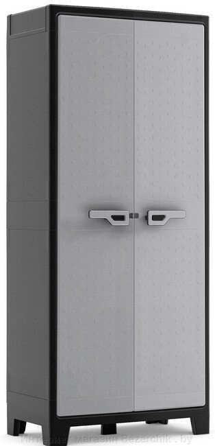 Шкаф пластиковый высокий  TITAN Keter, серо-черный от компании Интернет магазин Bazarchik . by - фото 1