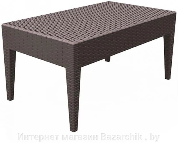 Столик журнальный прямоугольный CENTRAL TABLE IPANEMA 92x53 коричневый (MIAMI RATTAN) от компании Интернет магазин Bazarchik . by - фото 1