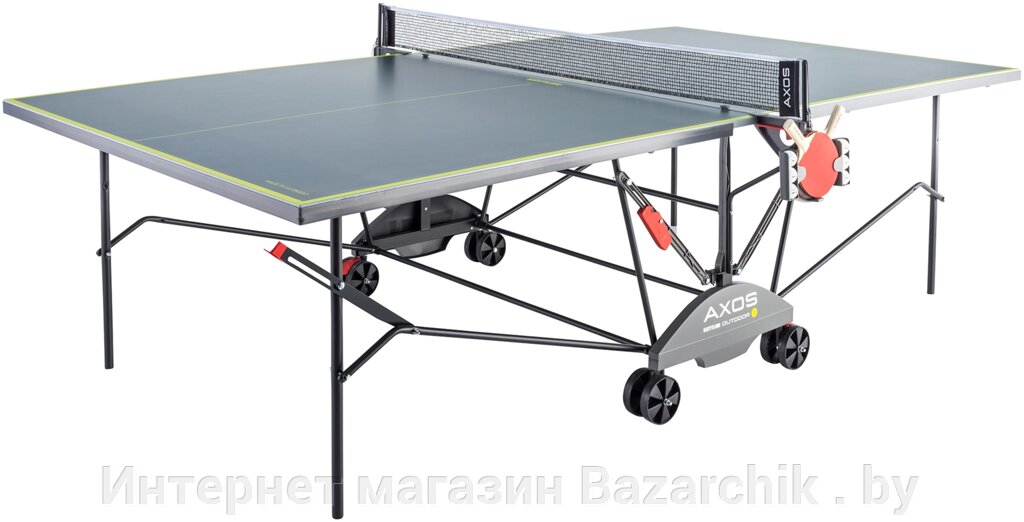 Теннисный стол всепогодный Axos Outdoor 1 с сеткой, серый от компании Интернет магазин Bazarchik . by - фото 1