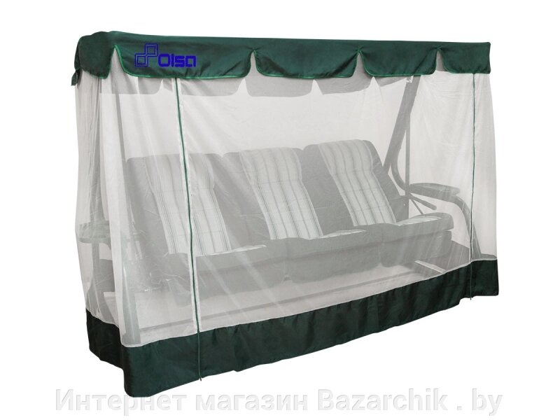 Тент с противомоскитной сеткой для садовых качелей Палермо (2370х1445 мм) от компании Интернет магазин Bazarchik . by - фото 1