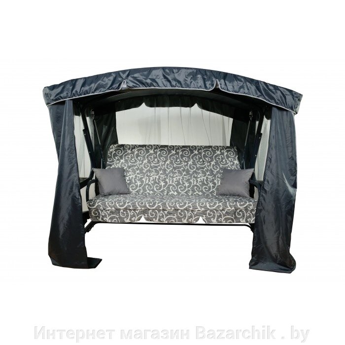 Тент с противомоскитной сеткой для садовых качелей Ранго (серый, 2200х1450 мм) от компании Интернет магазин Bazarchik . by - фото 1