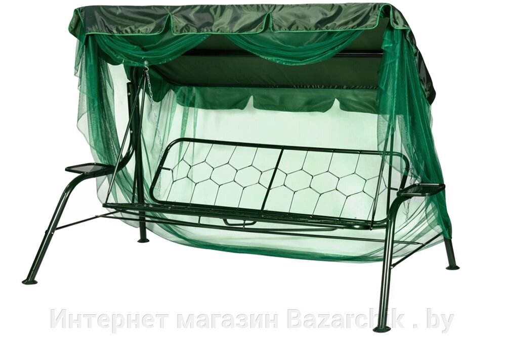 Тент с противомоскитной сеткой для садовых качелей Варна от компании Интернет магазин Bazarchik . by - фото 1