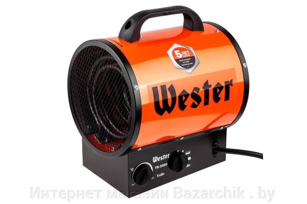 Тепловентилятор электрический Wester TB-5000 от компании Интернет магазин Bazarchik . by - фото 1