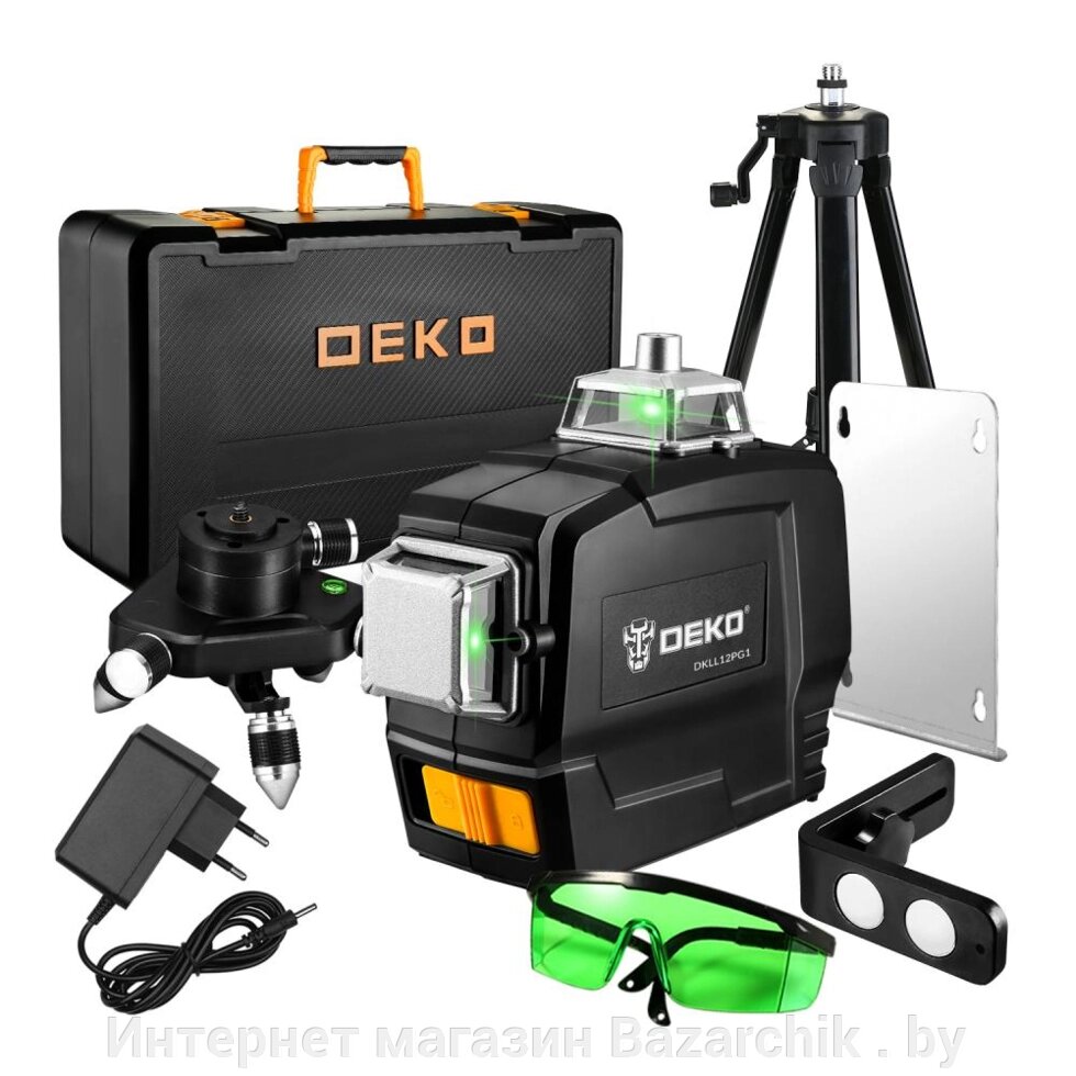 Уровень лазерный самовыравнивающийся DEKO DKLL12PG1 360/3 SET 2 PREMIUM от компании Интернет магазин Bazarchik . by - фото 1