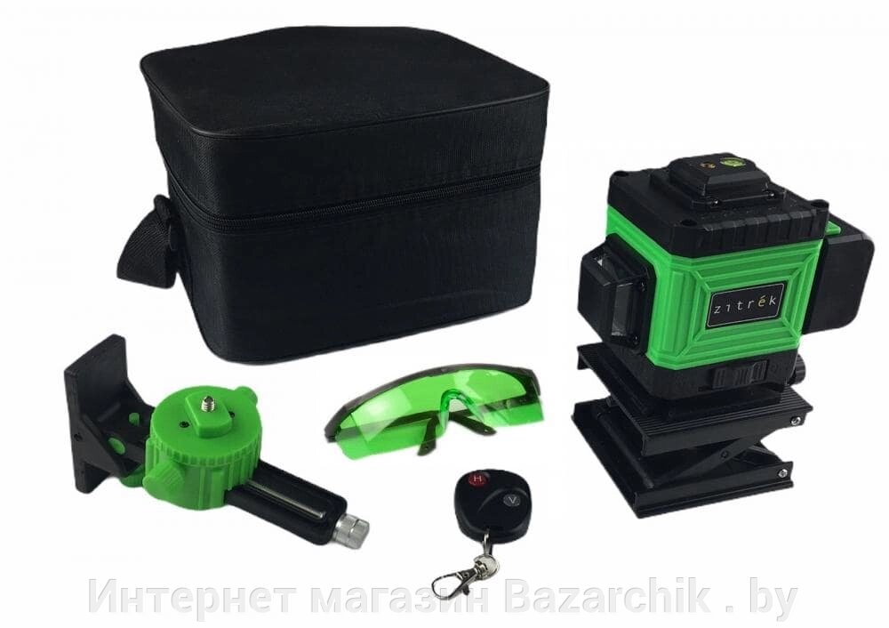 Уровень лазерный самовыравнивающийся Zitrek LL12-GL-Cube зеленый луч от компании Интернет магазин Bazarchik . by - фото 1