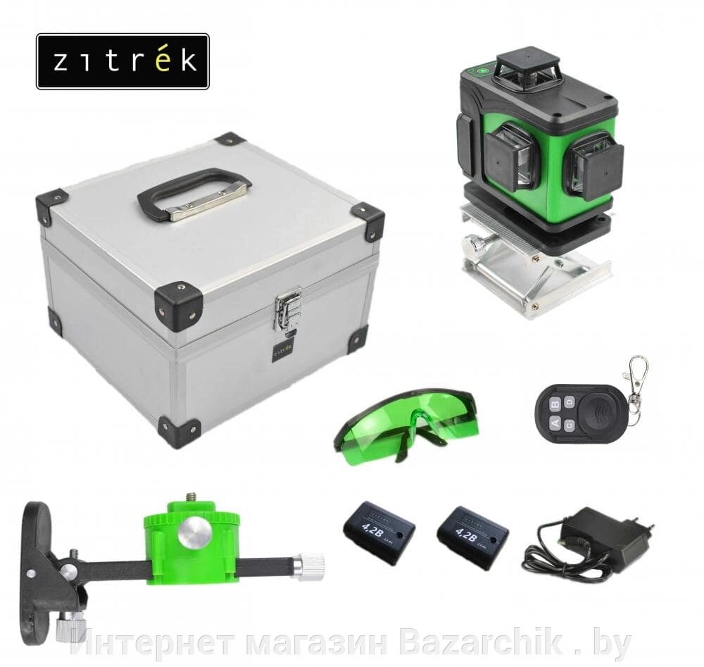 Уровень лазерный самовыравнивающийся Zitrek LL16-GL-2Li-MC зеленый луч от компании Интернет магазин Bazarchik . by - фото 1