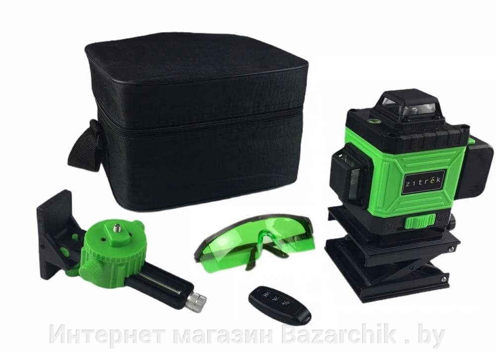 Уровень лазерный самовыравнивающийся Zitrek LL16-GL-Cube зеленый луч от компании Интернет магазин Bazarchik . by - фото 1