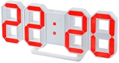 Часы Perfeo Luminous PF-663 (белый/красный) от компании Магнит Сухарево - фото 1