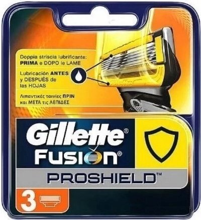 Сменные кассеты Для бритья Gillette Fusion ProShield 3 шт от компании Магнит Сухарево - фото 1