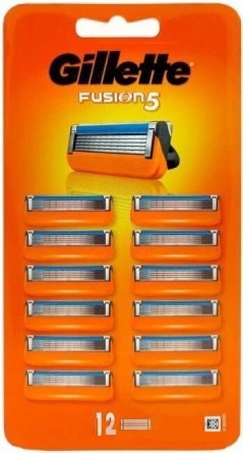 Сменные кассеты для бритья Gillette Fusion5 (12 шт) от компании Магнит Сухарево - фото 1
