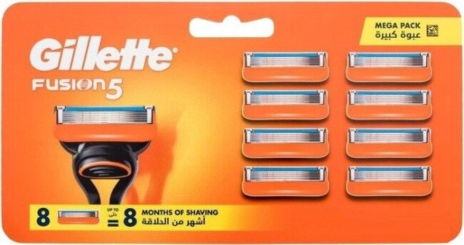 Сменные кассеты для бритья Gillette Fusion5 (8 шт) от компании Магнит Сухарево - фото 1