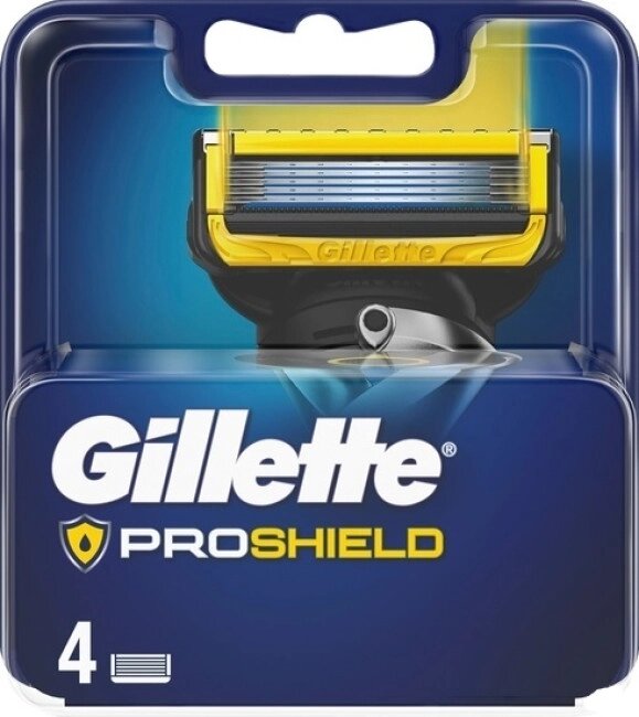 Сменные кассеты для бритья Gillette Fusion5 Proshield (4 шт) от компании Магнит Сухарево - фото 1