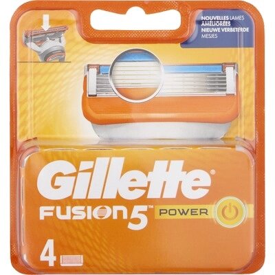 Сменные кассеты Gillette Fusion5 Power (4шт) от компании Магнит Сухарево - фото 1