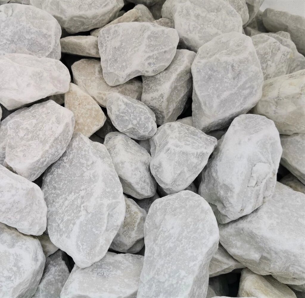 Белая галька ( мрамор) 7-15 см от компании ИП Велентейчик С. А. | Продажа натурального природного камня в Минске - фото 1