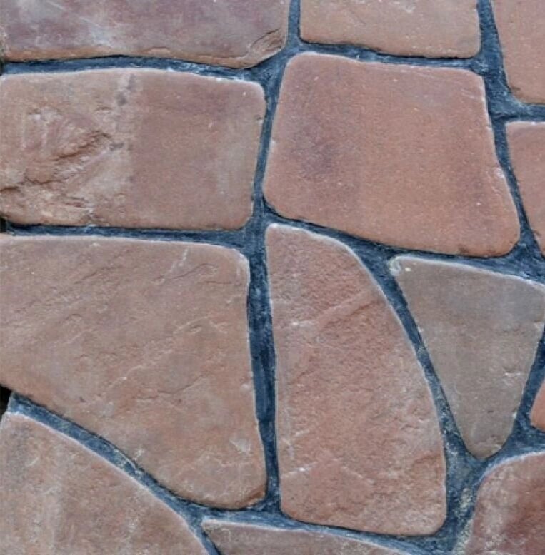 Песчаник галтованный  красно- терракотовый (малиновый) 2.0 см от компании ИП Велентейчик С. А. | Продажа натурального природного камня в Минске - фото 1