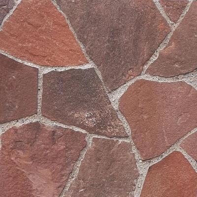 Песчаник красный, терракотово-красный 1.5 см от компании ИП Велентейчик С. А. | Продажа натурального природного камня в Минске - фото 1