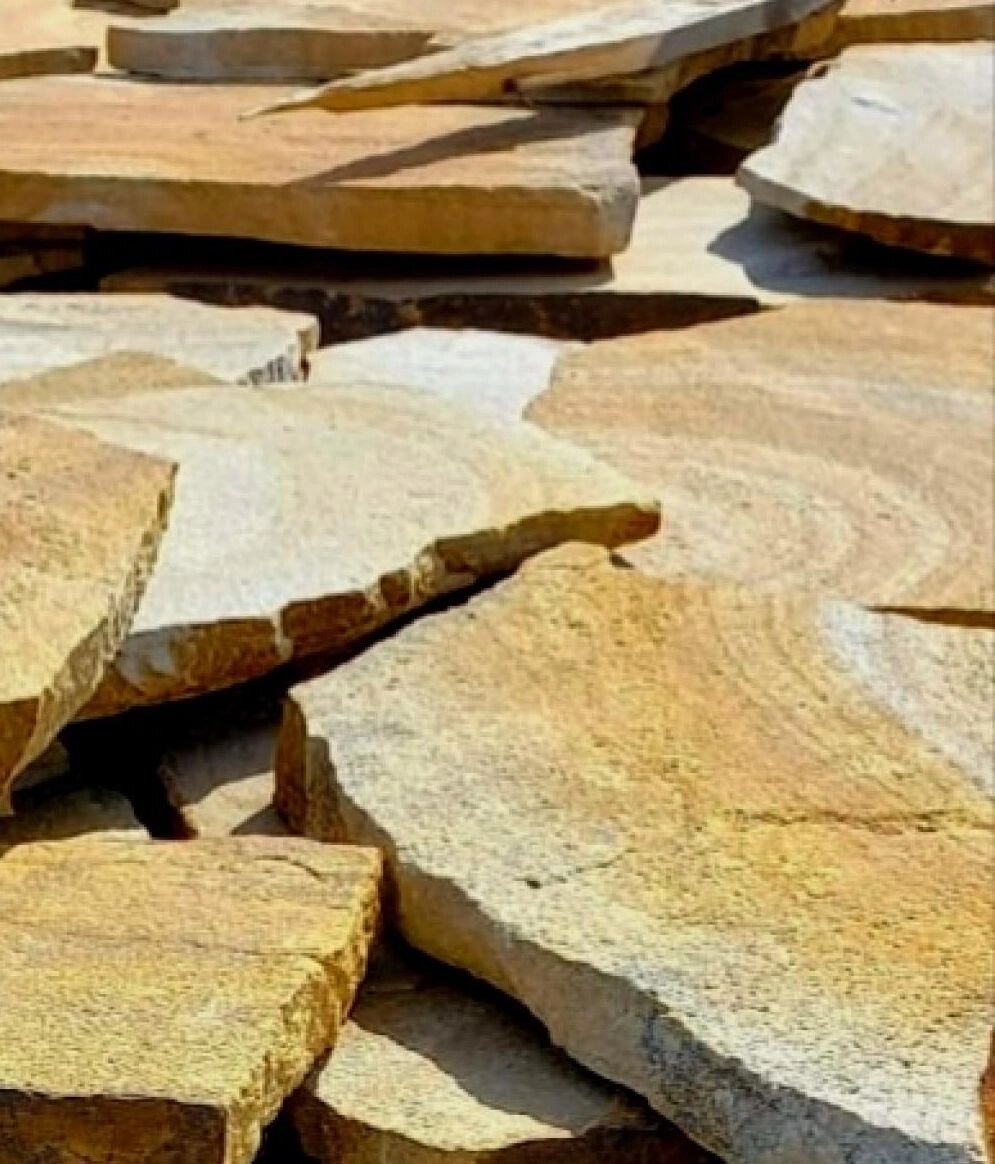 Песчаник желтый 3см от компании ИП Велентейчик С. А. | Продажа натурального природного камня в Минске - фото 1