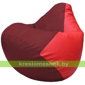 Бескаркасное кресло-мешок Груша Г2.3-2109 бордовый, красный
