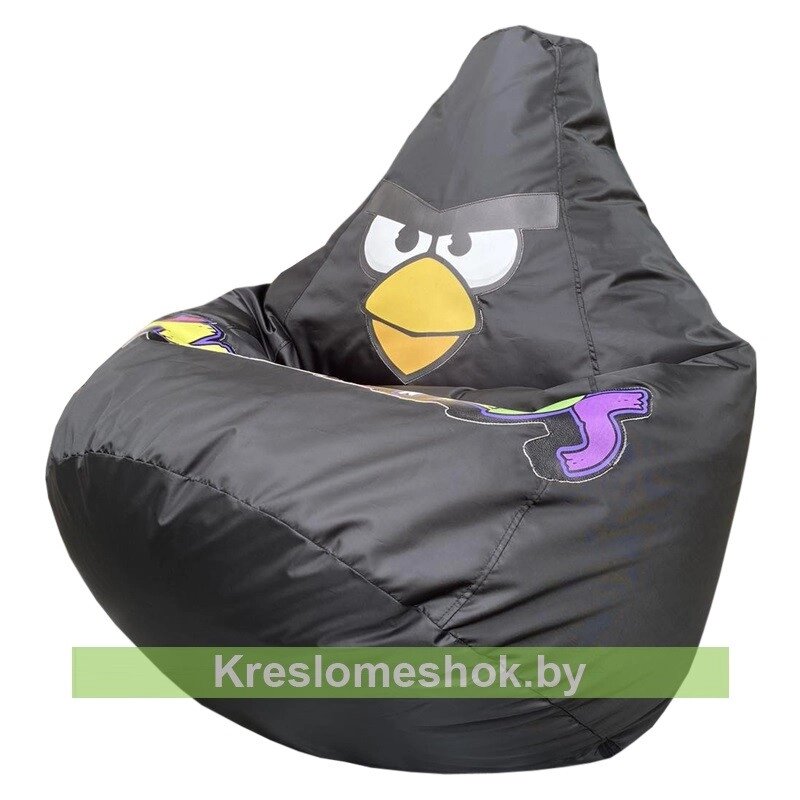 Кресло мешок Angry Birds (черный) от компании Интернет-магазин "Kreslomeshok" - фото 1