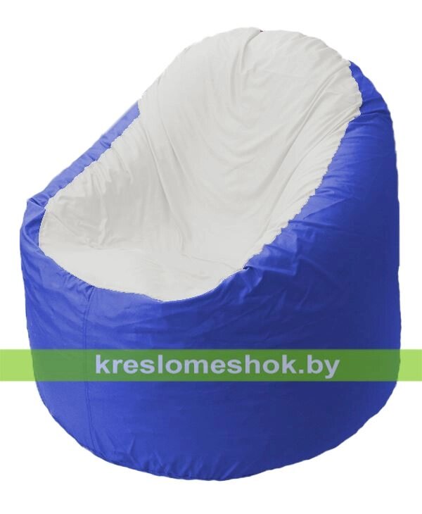 Кресло мешок Bravo B1.1-26 (основа синяя, вставка бежевая) от компании Интернет-магазин "Kreslomeshok" - фото 1