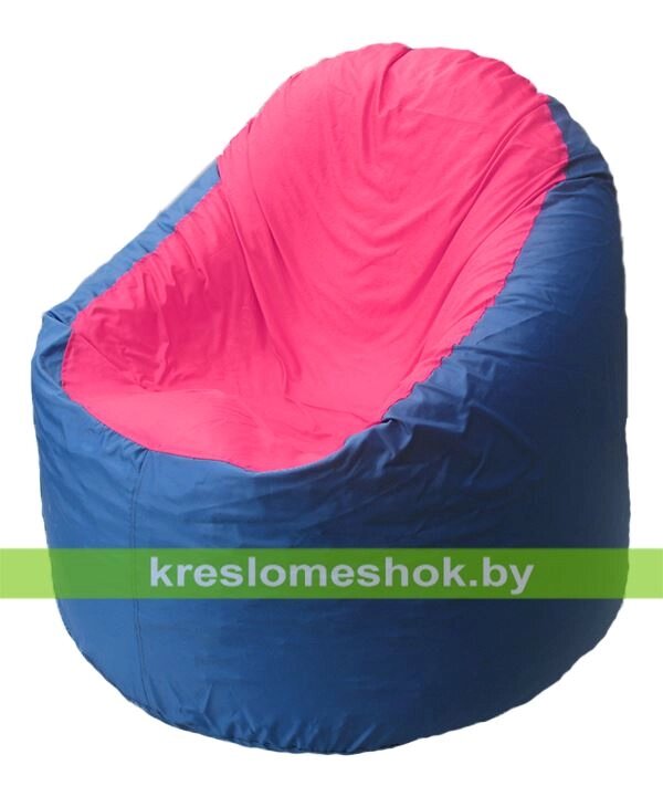 Кресло мешок Bravo B1.1-34 (основа синяя, вставка фуксия) от компании Интернет-магазин "Kreslomeshok" - фото 1