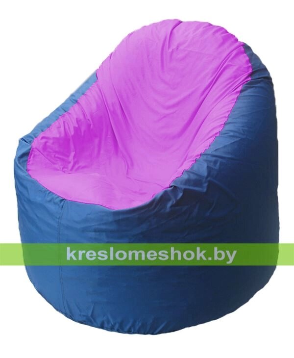 Кресло мешок Bravo B1.1-35 (основа синяя, вставка сиреневая) от компании Интернет-магазин "Kreslomeshok" - фото 1