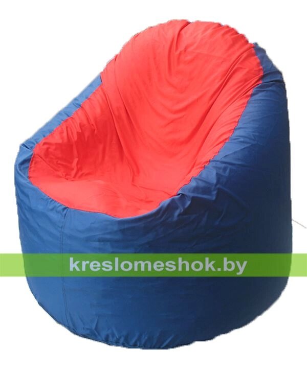 Кресло мешок Bravo B1.1-41 (основа синяя, вставка красная) от компании Интернет-магазин "Kreslomeshok" - фото 1