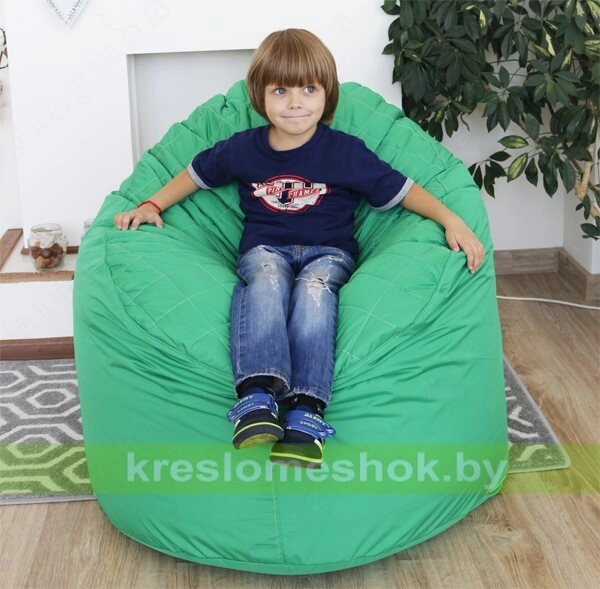 Кресло мешок Bravo B1.1-42 (зелёное + синтепон) от компании Интернет-магазин "Kreslomeshok" - фото 1