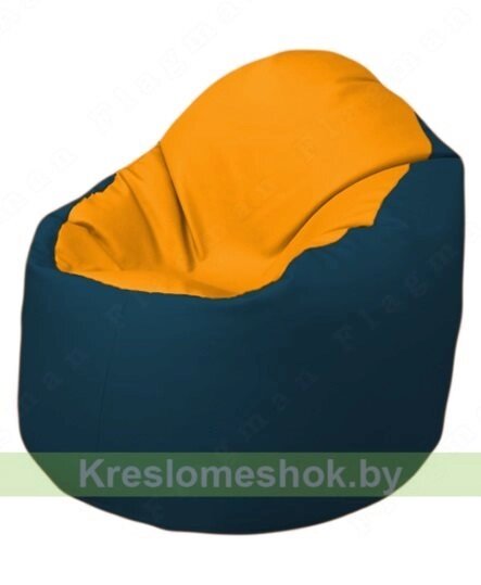 Кресло-мешок Браво Б1.3-F06F04 (желтый, тёмно-синий) от компании Интернет-магазин "Kreslomeshok" - фото 1