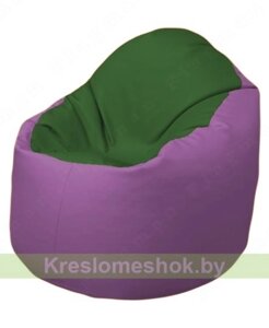 Кресло-мешок Браво Б1.3-N77N67 (темно-зеленый, сиреневый)