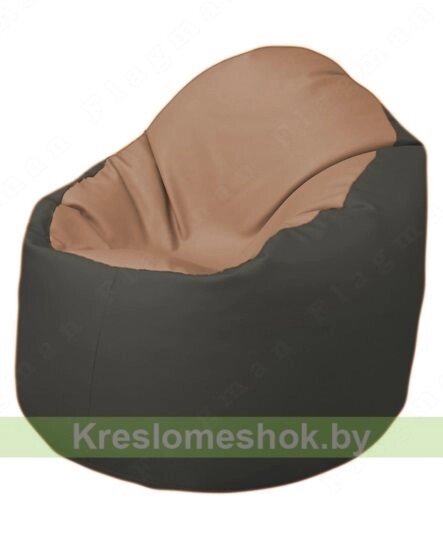 Кресло-мешок Браво Б1.3-T06Т17 (бежевый, тёмно-серый) от компании Интернет-магазин "Kreslomeshok" - фото 1