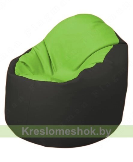 Кресло-мешок Браво Б1.3-T19Т38 (салатовый-чёрный) от компании Интернет-магазин "Kreslomeshok" - фото 1