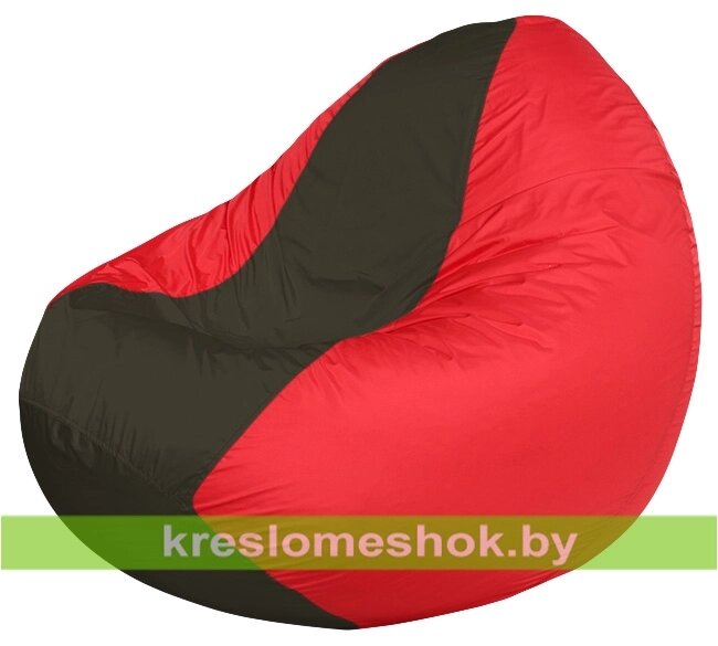 Кресло мешок Classic К2.1-135 (основа чёрная, вставка красная) от компании Интернет-магазин "Kreslomeshok" - фото 1