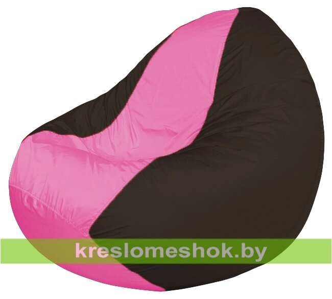 Кресло мешок Classic К2.1-151 (основа коричневая, вставка розовая) от компании Интернет-магазин "Kreslomeshok" - фото 1