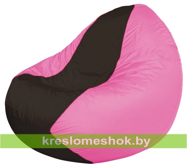 Кресло мешок Classic К2.1-168 (основа розовая, вставка коричневая) от компании Интернет-магазин "Kreslomeshok" - фото 1