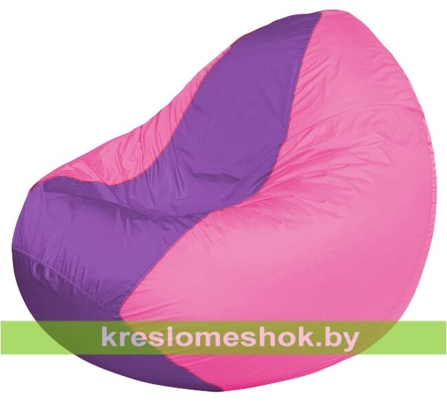 Кресло мешок Classic К2.1-171 (основа розовая, вставка сиреневая) от компании Интернет-магазин "Kreslomeshok" - фото 1