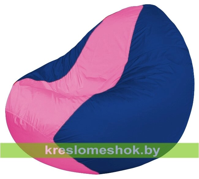 Кресло мешок Classic К2.1-205 (основа синяя, вставка розовая) от компании Интернет-магазин "Kreslomeshok" - фото 1