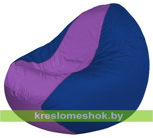 Кресло мешок Classic К2.1-208 (основа синяя, вставка сиреневая) от компании Интернет-магазин "Kreslomeshok" - фото 1