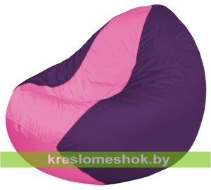 Кресло мешок Classic К2.1-234 (основа фиолетовая, вставка розовая)