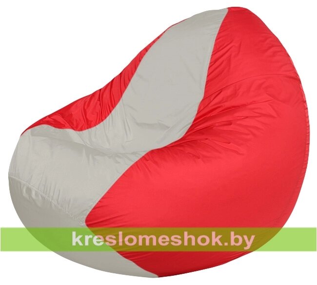 Кресло мешок Classic К2.1-38 (основа красная, вставка белая) от компании Интернет-магазин "Kreslomeshok" - фото 1