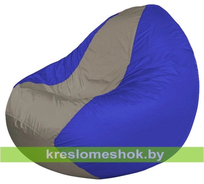 Кресло мешок Classic К2.1-49 (основа синяя, вставка серая) от компании Интернет-магазин "Kreslomeshok" - фото 1