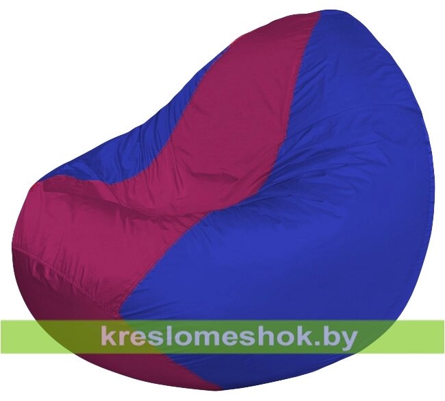 Кресло мешок Classic К2.1-50 (основа синяя, вставка фуксия) от компании Интернет-магазин "Kreslomeshok" - фото 1