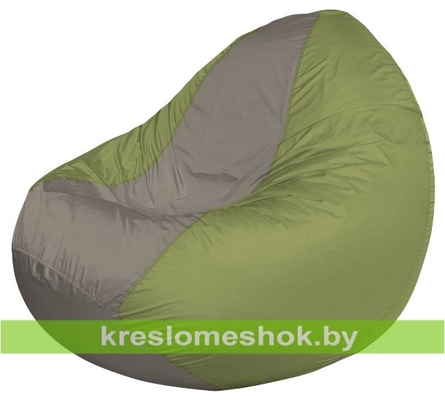 Кресло мешок Classic К2.1-71 (основа оливковая, вставка серая) от компании Интернет-магазин "Kreslomeshok" - фото 1