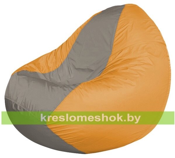 Кресло мешок Classic К2.1-72 (основа оранжевая, вставка серая) от компании Интернет-магазин "Kreslomeshok" - фото 1